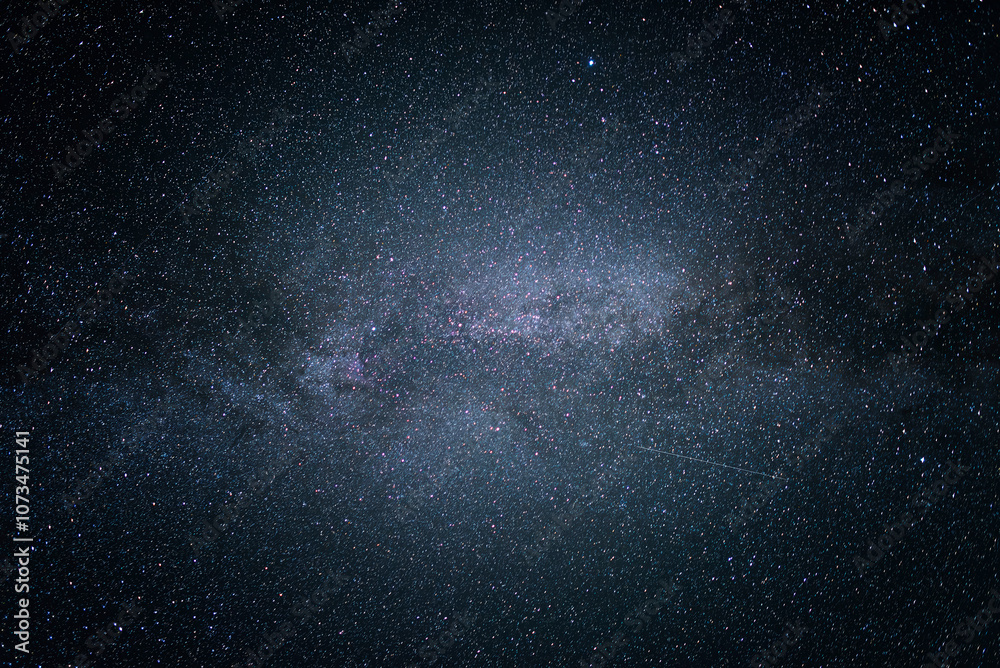 Wall mural starry sky. night scape with beautiful starry sky