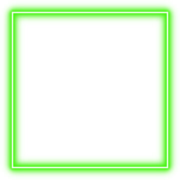 Neon light border frame. Glow light square frame design. Neon lights shine. Neon frame