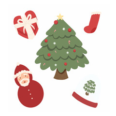 Christmas pack for printing, commersial, wallpaper product, christmast stiker pack, for logo