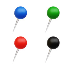 Thumbtacks On White Background. 3d render.