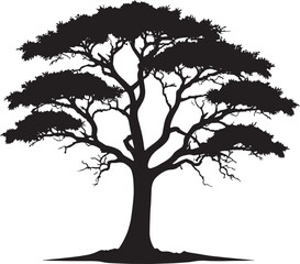 Obraz premium Generate vector silhouette '' Tree '' image with white background