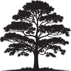 Obraz premium Generate vector silhouette '' Tree '' image with white background