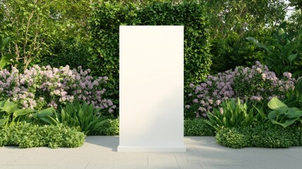 Botanical Garden Standee Mockup in Bloom - Ideal for Garden Events and Community Programs