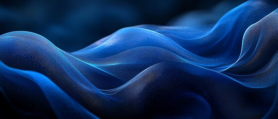 Fototapeta premium Globecentered abstract background with blue waves and lines representing a global business network, generative AI, highdefinition, modern, and innovative style