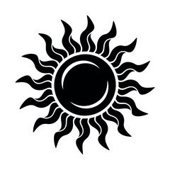 Wiggly Sun shape vector logo design