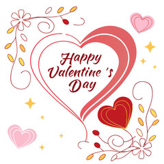 minimalist Valentine's Day vector design with