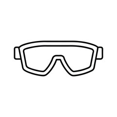 Sunglass Outline ClipArt Design - Glasses Vector illustration