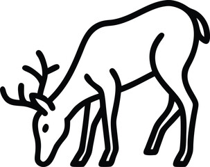 illustration of a silhouette of deer
