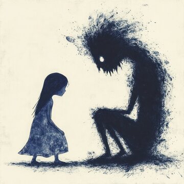 Battle Within: Struggling Against Mental Demons in Self-Violence and Abuse Depiction