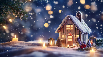 Fototapeta premium Gingerbread house in Christmas