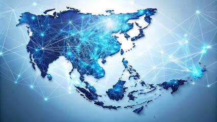 Southeast Asia Geopolitical Connectivity Map - AI Art