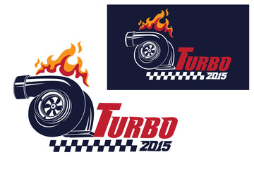 turbo fire performance auto logo. automotive logo design vector illustration
