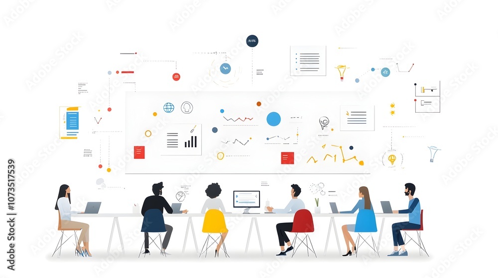 Leinwandbilder efficient business and modern presentation strategies in the corporate workspace a showcasing a prof