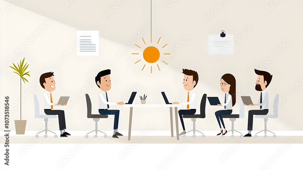Leinwandbilder of a business coaching session with a manager guiding and mentoring team members in a corporate offi