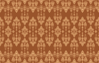 Geometric ethnic oriental pattern traditional Design for background,carpet,wallpaper,clothing,wrapping,Batik,fabric,Vector embroidery style.
