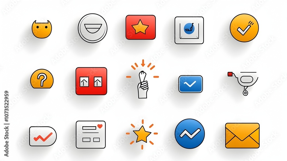 Poster Set of web icons in line style depicting customer feedback ratings and reviews Flat modern minimal graphic design elements for user interface website app infographic