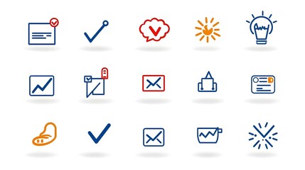 Outline Style Feedback Icon Set with Rating Scale and User Review Symbols on White Background  Graphic Design Template for Website App and Mobile Interface UIUX