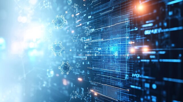 quantum computing algorithms optimizing healthcare solutions, floating on a clean white background, representing revolutionary advances in medical technology