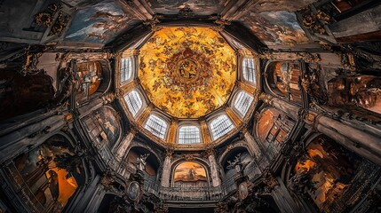 ceiling of the church