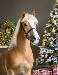 Vor dem Weihnachtsbaum