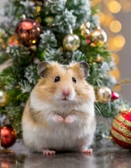 Vor dem Weihnachtsbaum