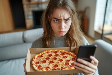 Girl Holding Pizza Box