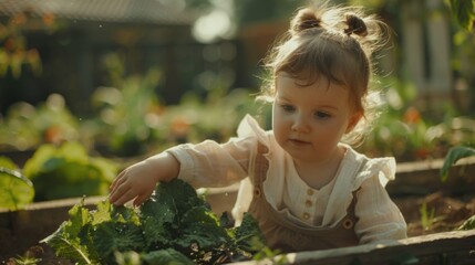 Fototapeta premium Baby Garden Adventure