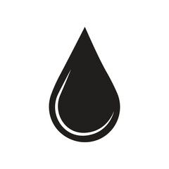 Rain drop silhouette. Rain drop icon vector sign. Rain drop vector illustration. Tear icon.