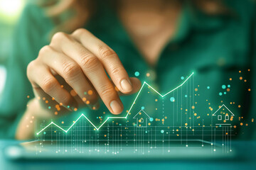 Hands Directing Stock Market Growth