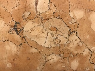 Marble wall with ammonite 