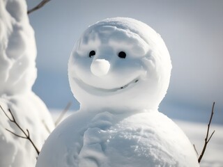 snowman in snow