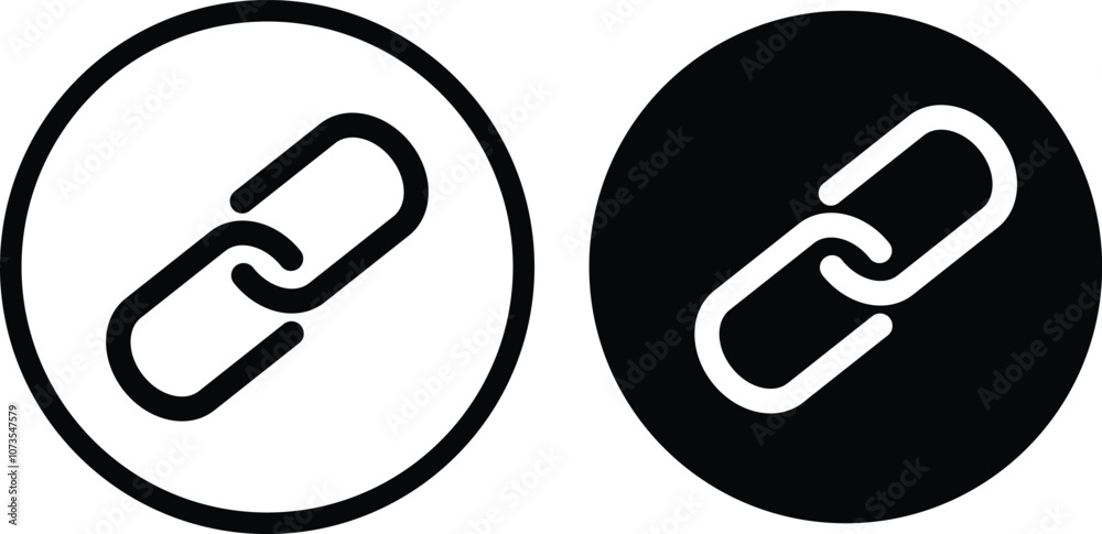 Wall mural link icon element for design. set of share icons. link button sign. link chain icon. connect vector 