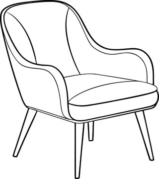 recommend clip art: chair line art, chair outline vector illustration