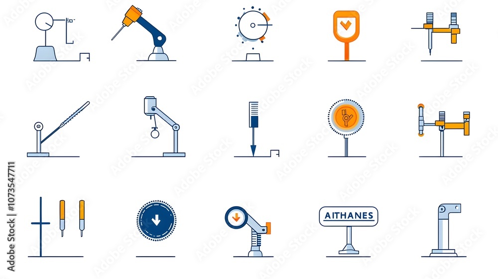 Aufkleber Comprehensive Assurance Icon Set Designed in Clean Line Style for Web Applications and Software Systems  Includes Icons for Evaluation Inspection
