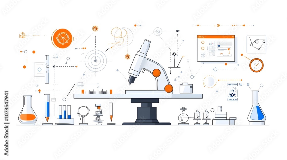 Fototapete Collection of web and mobile control icons in a minimalist line art style featuring symbols for check testing and inspection processes  Suitable for software development user interface