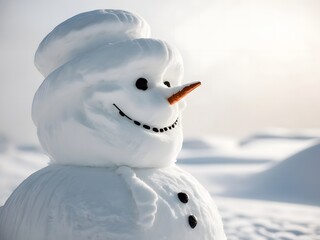 snowman on the snow