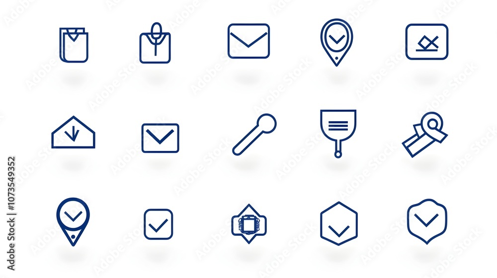 Fototapete Comprehensive Collection of Customer Satisfaction Icons Depicted in a Minimalist Line Art Style  Includes Symbols Representing Rating Feedback Testimonials