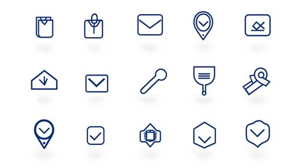 Comprehensive Collection of Customer Satisfaction Icons Depicted in a Minimalist Line Art Style  Includes Symbols Representing Rating Feedback Testimonials