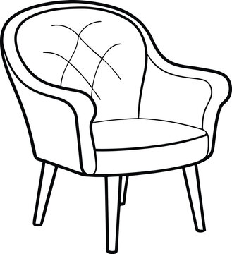 recommend clip art: chair line art, chair outline vector illustration