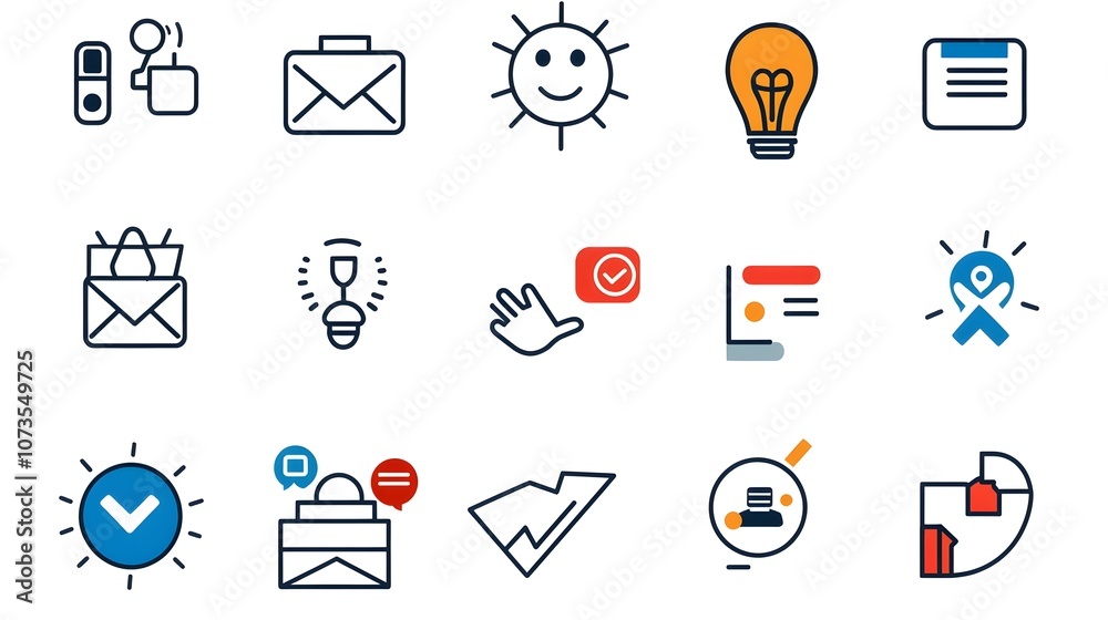Fototapete Clean and minimalist line icon set depicting customer satisfaction client experience review and feedback symbols on a white background  Suitable for management and communication applications