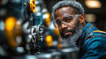 experienced mentor demonstrates essential trade techniques eager apprentices well equipped workshop emphasizing hands learning various tools and equipment.