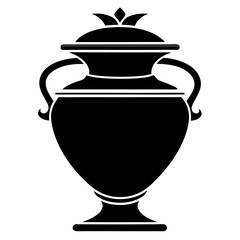 Urn Silhouette vector illustration