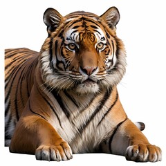 Fototapeta premium tiger isolated on white background
