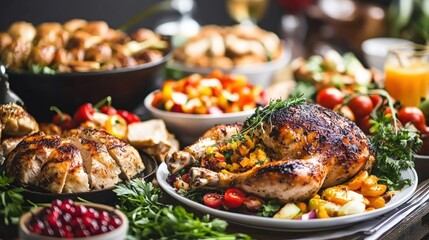 Foodie Friends: Capture friends enjoying the feast together, celebrating their love for good food and company.