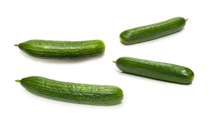 Cucumber isolated on white background.