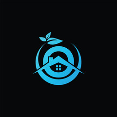 Letter O Leaf Logo Design Vector illustration template, O Leaf logo