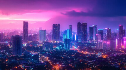 Obraz premium city at night