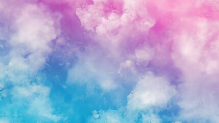 Fototapeta premium Vaporwave Gradient Cloud Background in Pink and Blue Tones
