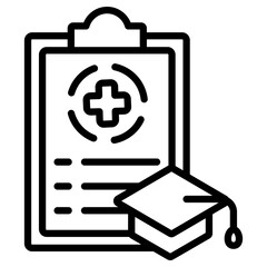Health Education Outline Icon