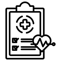 Health Checkup Outline Icon